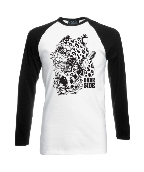 Tee Shirt Darkside Clothing Homme Leopard Black White