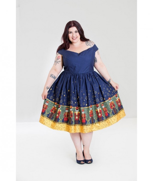 Robe grande taille Hell Bunny Nutcracker 50'S