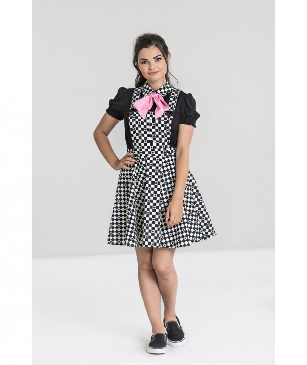 Robe Hell Bunny Pokerface Pinafore