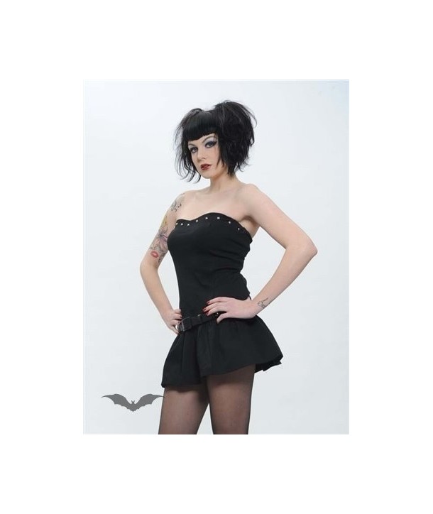 Robe Queen Of Darkness Gothique Short Dress With Studs