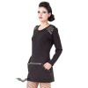 Robe Queen Of Darkness Gothique Studded Mini Dress With Front Pocket