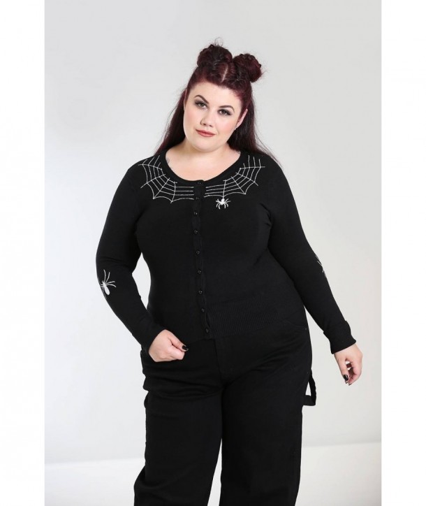 Cardigan grande taille Hell Bunny Spider