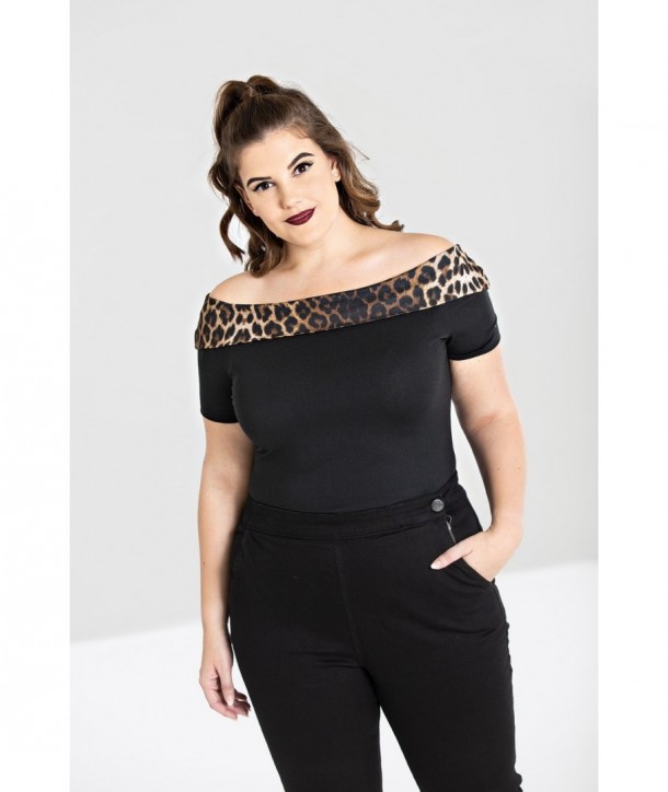 Top grande taille Hell Bunny Panthera