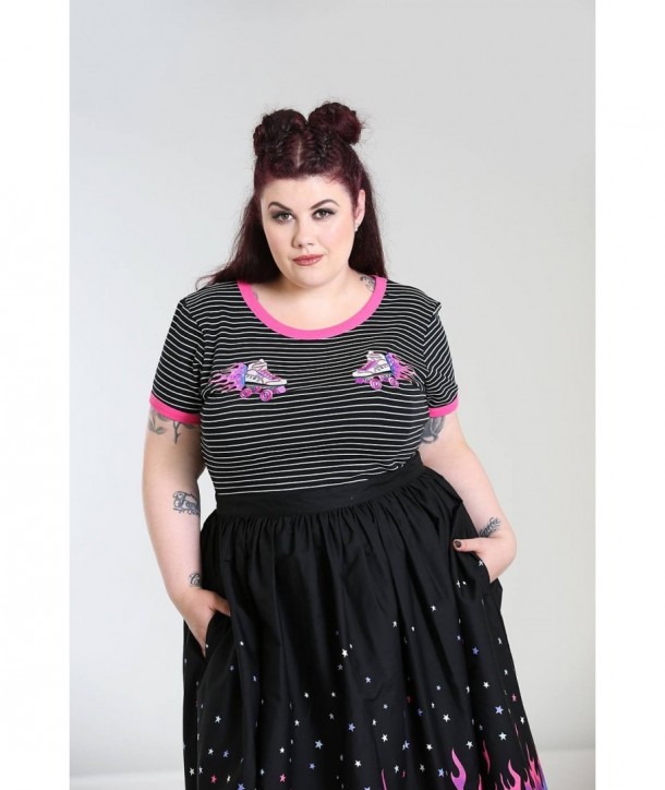 Top grande taille Hell Bunny Roller Skate