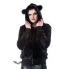 Veste Queen Of Darkness Gothique Super Soft Hoodie With Cat Ears And Deta