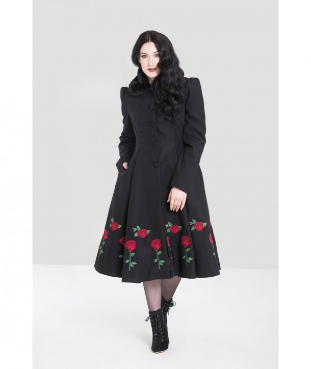 Manteau Hell Bunny Rosa Rossa