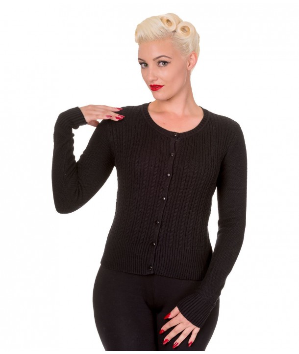 Cardigan Banned Clothing Dream On Cardigan Noir