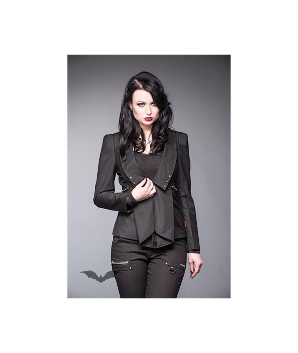 Veste Queen Of Darkness Gothique Black Blazer With Studs