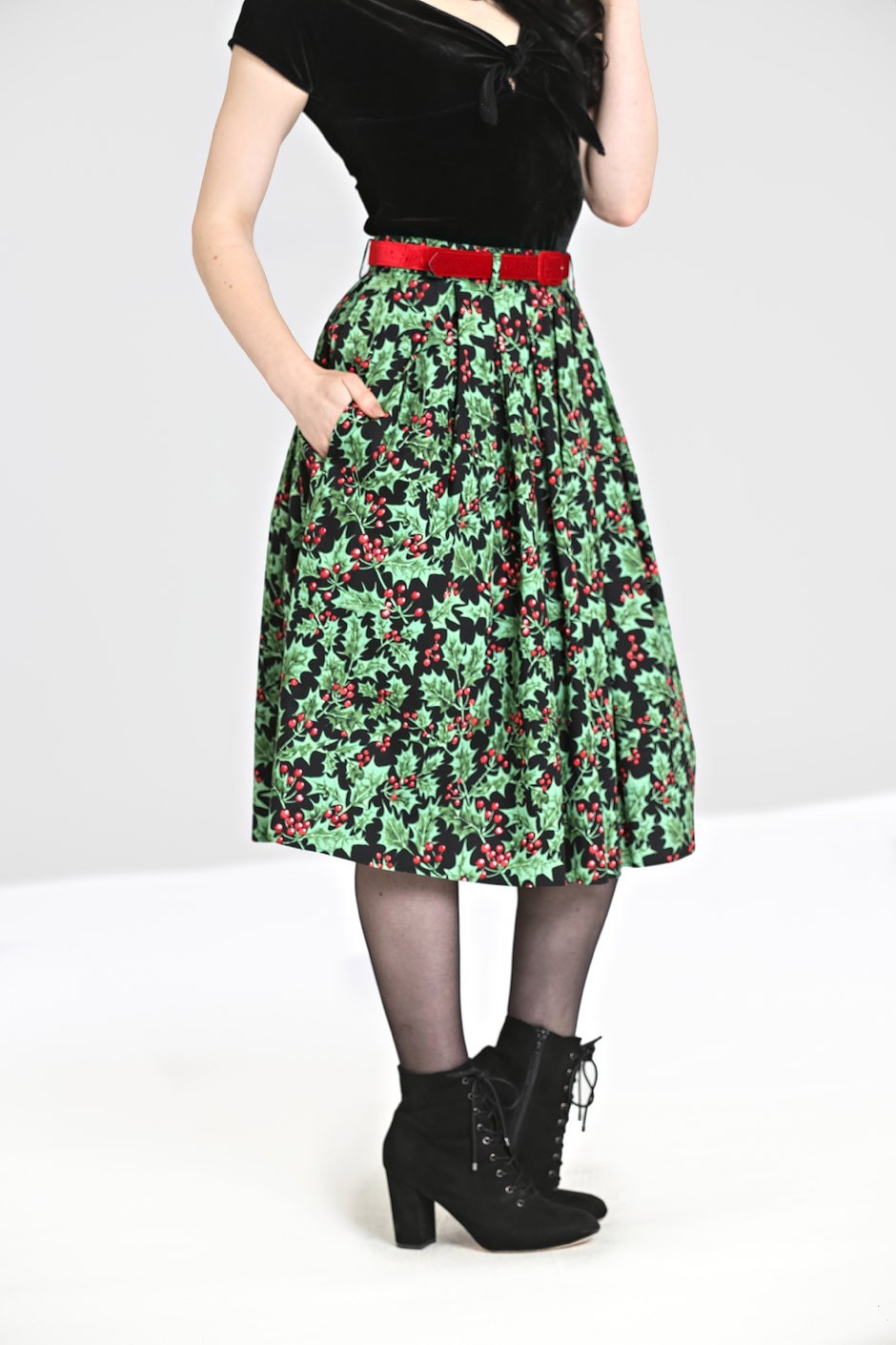 Jupe Hell Bunny Holly Berry 50 S