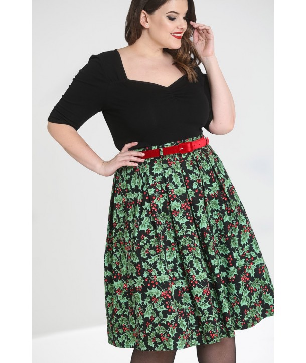 Jupe Grande Taille Hell Bunny Holly Berry 50'S