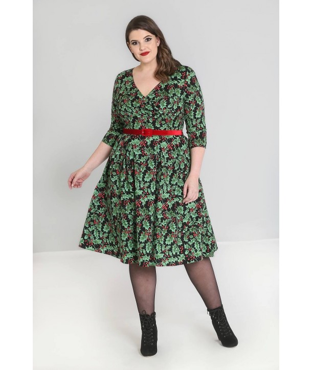 Robe Grande Taille Hell Bunny Holly Berry 50'S