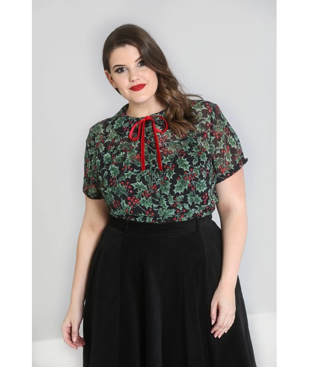 Top Grande Taille Hell Bunny Holly Berry