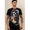 Tee Shirt Darkside Clothing Homme Day Of The Dead Rose