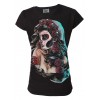 Tee Shirt Darkside Femme Day Of The Dead Rose