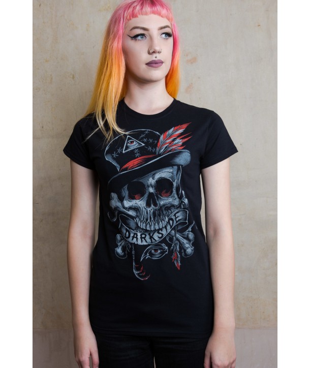 Tee Shirt Darkside Femme Voodoo Skull