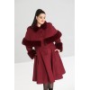 Manteau grade taille Hell Bunny CAPULET Rouge