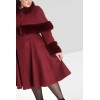 Manteau grade taille Hell Bunny CAPULET Rouge