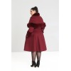 Manteau grade taille Hell Bunny CAPULET Rouge