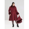 Manteau grade taille Hell Bunny CAPULET Rouge