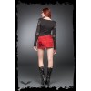 Jupe Queen Of Darkness Gothique Short Red Jeans-Style Skirt With Skull