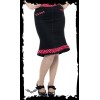 Jupe Queen Of Darkness Gothique Black Skirt With Polka Dots