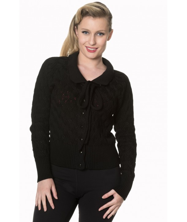 Cardigan Banned Clothing Crystal Air Black