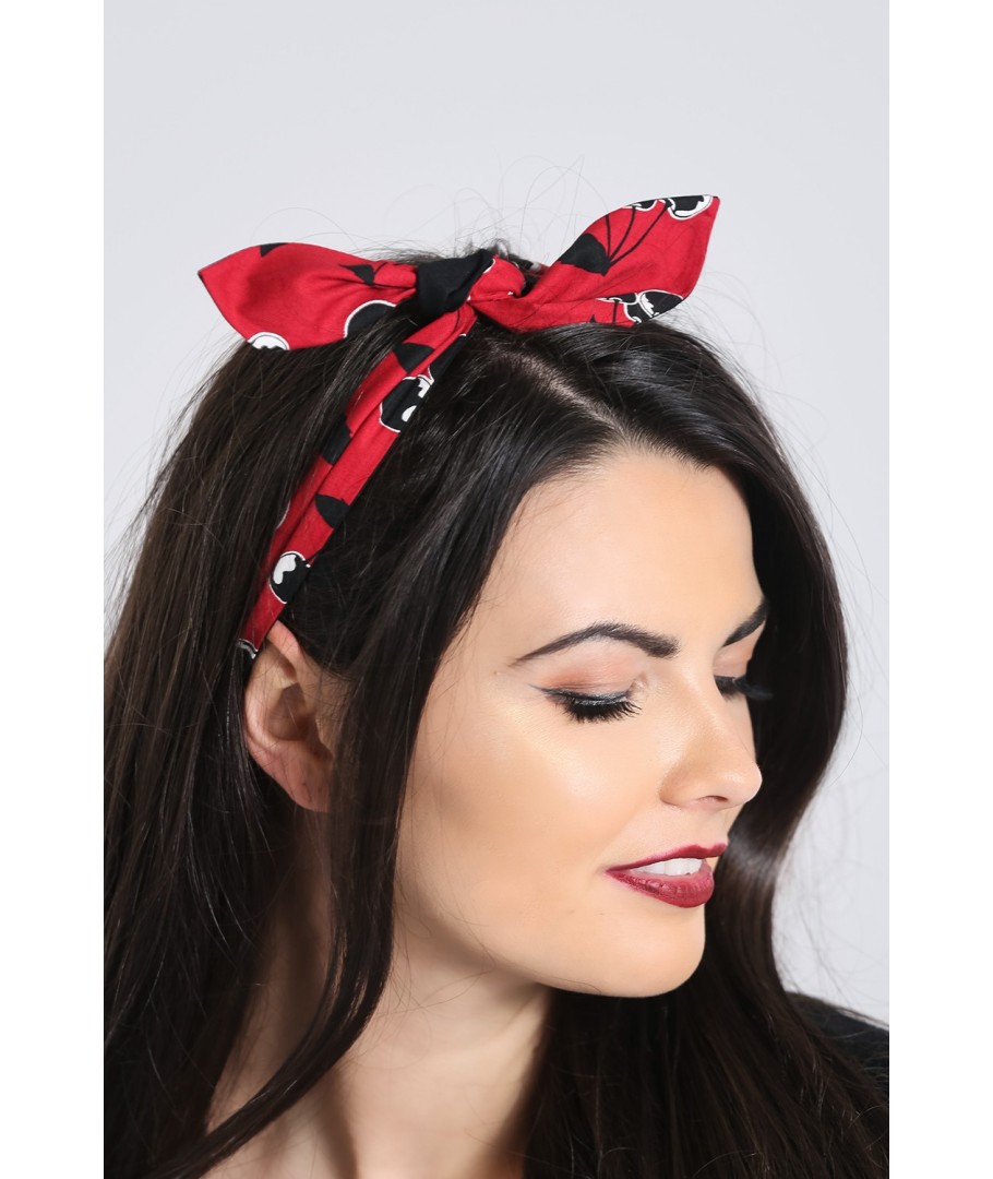 Bandeau cheveux Hell Bunny HLB70005 ALISON HAIRTIE rock pin-up lolita