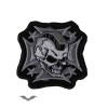 Patches Queen Of Darkness Gothique Small Patch: Mohawk Skull On Iron Cross