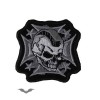 Patches Queen Of Darkness Gothique Small Patch: Mohawk Skull On Iron Cross