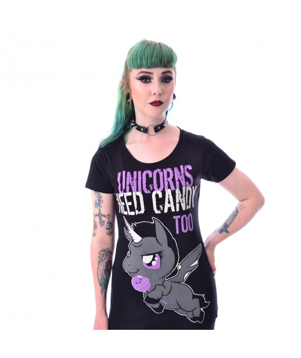 Tee Shirt Cupcake Cult Unicorns Need Candy