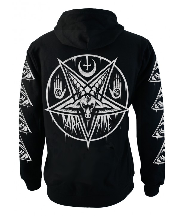 Sweat Shirt Veste Darkside Homme Pentagram Baphomet