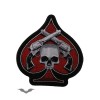 Patches Queen Of Darkness Gothique Large Patch - Red Spade With White Skull