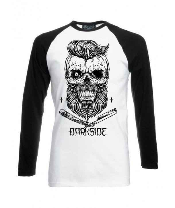 Tee Shirt Darkside Clothing Bearded Skull Black White M