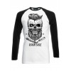 Tee Shirt Darkside Clothing Bearded Skull Black White M