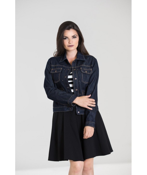 Veste grande taille Hell Bunny Indiana Denim