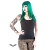 Top Queen Of Darkness Gothique Black Tank Top With Cute Skull