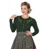 Cardigan Banned Clothing Winter Leaves Embriodery