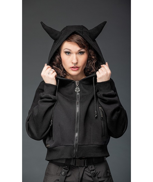 Manteau Queen Of Darkness Hood Horns