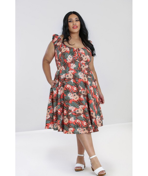 Robe Grande Taille Hell Bunny Ukulele 50S