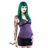 Top Queen Of Darkness Gothique Purple Leopard Top With Lace