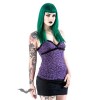 Top Queen Of Darkness Gothique Purple Leopard Top With Lace