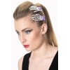 Barrettes Banned Clothing Cute Skeleton Hand Hair Clip Blanc/Noir