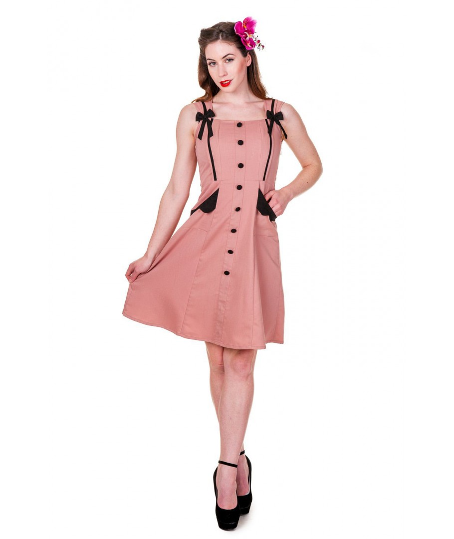 Robe Banned Clothing Retro Dress Rose Retro Rockabilly Vintage