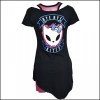 Tee Shirt Top Bye Bye Kitty Dark Top