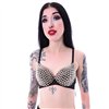 Soutien-gorge à pointes coniques CONE STUD Noir