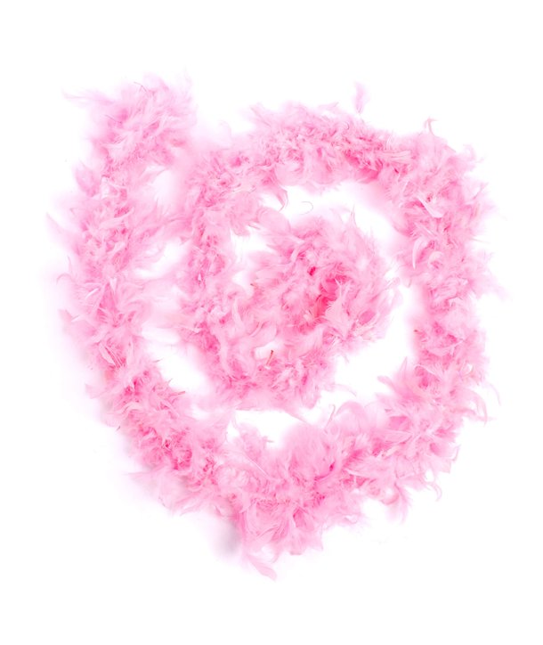 Boa en plumes FEATHER BOA Rose Clair