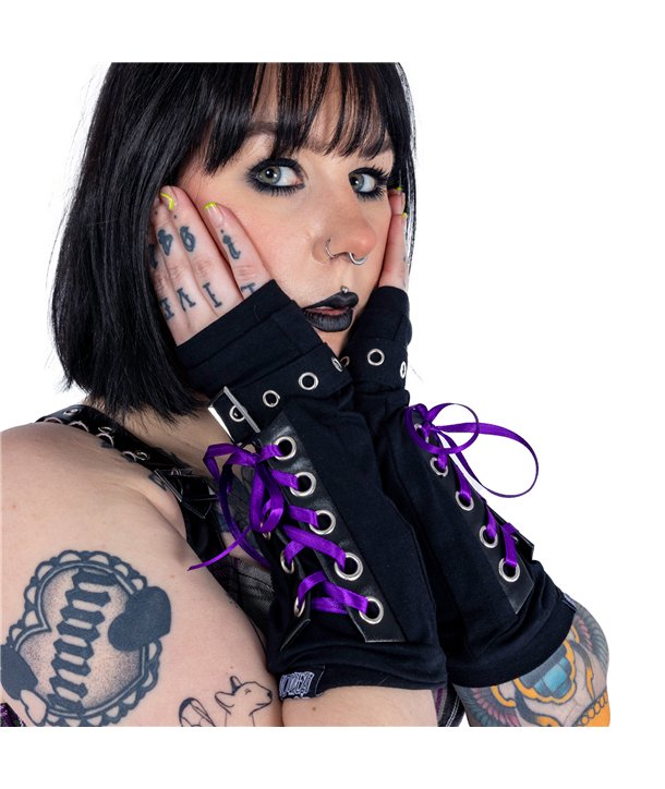 Arm Warmers - Protège-bras NAVYAS Noir / Violet