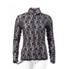 Top Queen Of Darkness Gothique Turtleneck-Sweater With Flower Lace