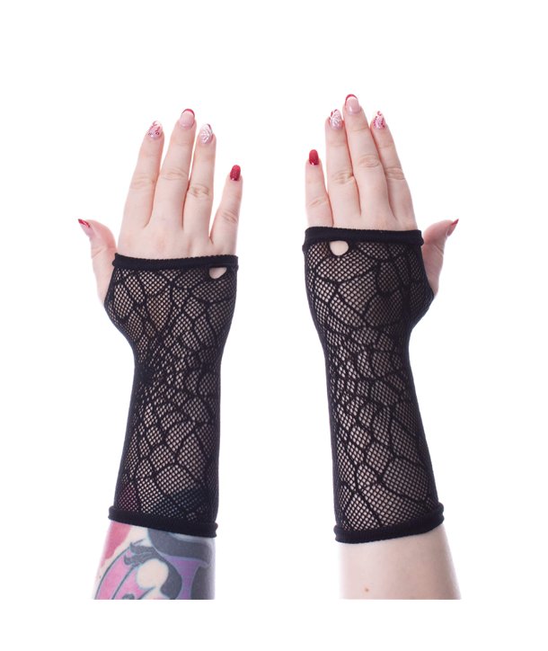 Gants LONG WEB MESH Noir