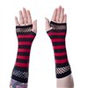 Gants STRIPED MESH Noir / Rouge